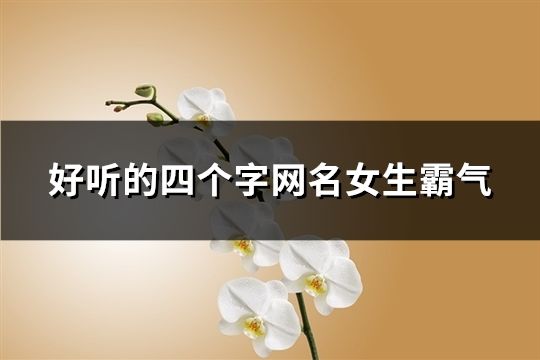 好听的四个字网名女生霸气(135个)