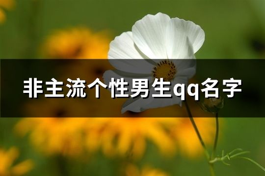 非主流个性男生qq名字(精选122个)