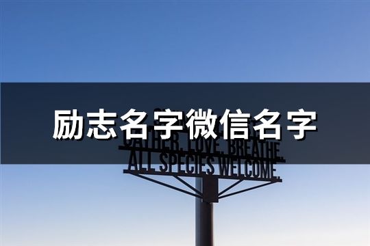 励志名字微信名字(共116个)