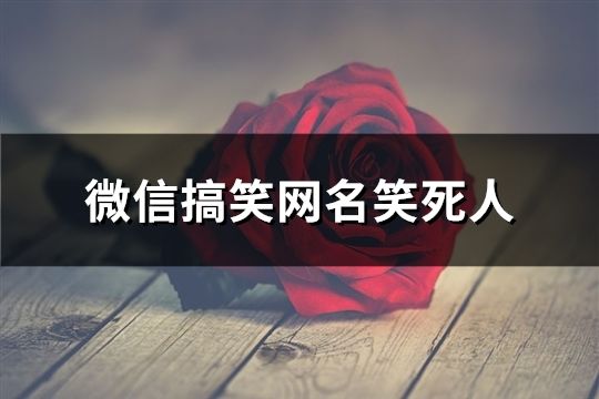 微信搞笑网名笑死人(共156个)