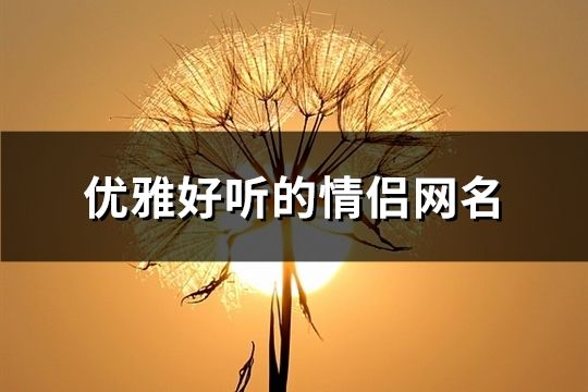 优雅好听的情侣网名(77个)