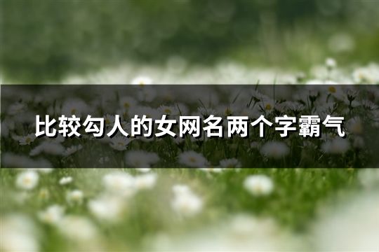 比较勾人的女网名两个字霸气(精选195个)