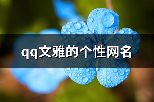 qq文雅的个性网名(共71个)