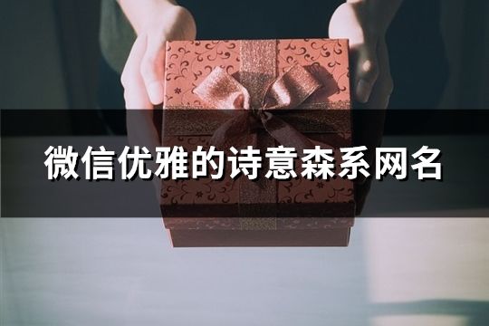 微信优雅的诗意森系网名(共110个)