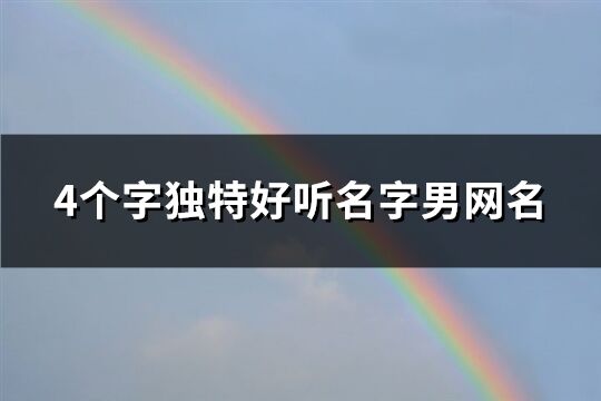 4个字独特好听名字男网名(93个)