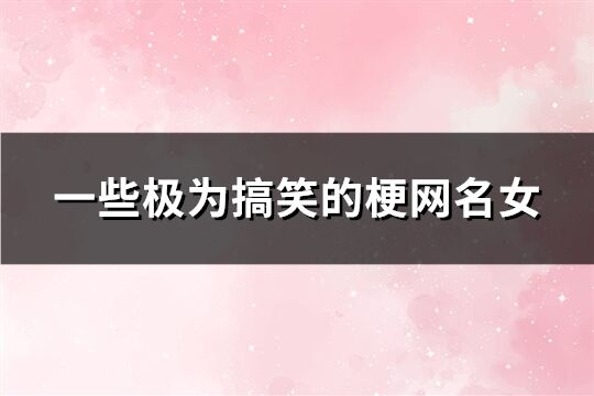 一些极为搞笑的梗网名女(精选290个)