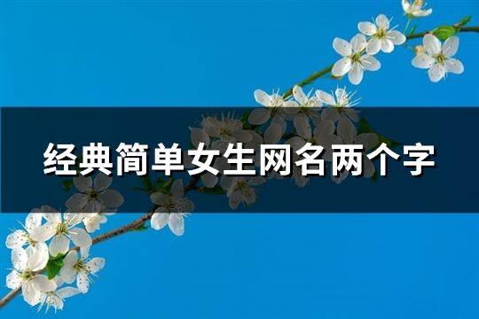 经典简单女生网名两个字(精选62个)