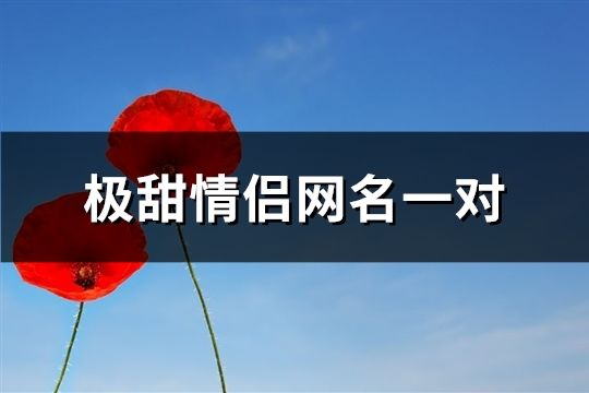 极甜情侣网名一对(84个)