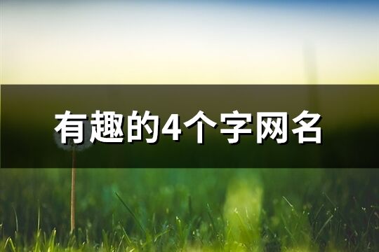 有趣的4个字网名(199个)