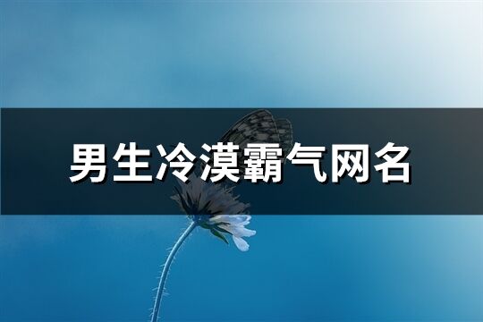 男生冷漠霸气网名(62个)