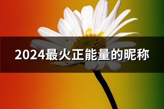 2024最火正能量的昵称(224个)