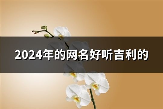 2024年的网名好听吉利的(精选62个)