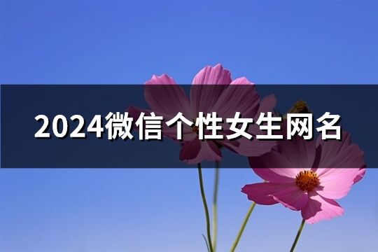 2024微信个性女生网名(271个)