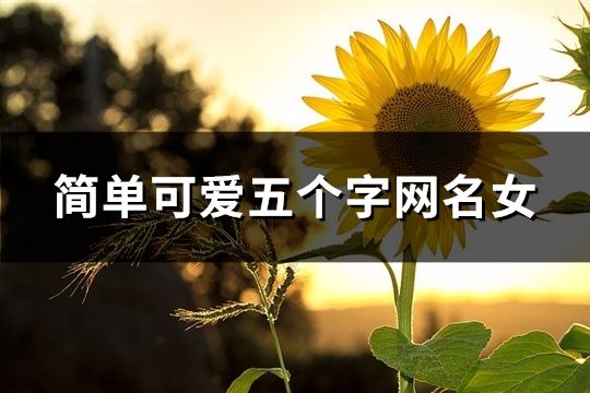 简单可爱五个字网名女(精选190个)