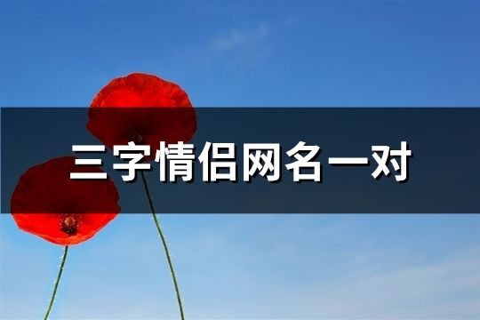 三字情侣网名一对(共82组)