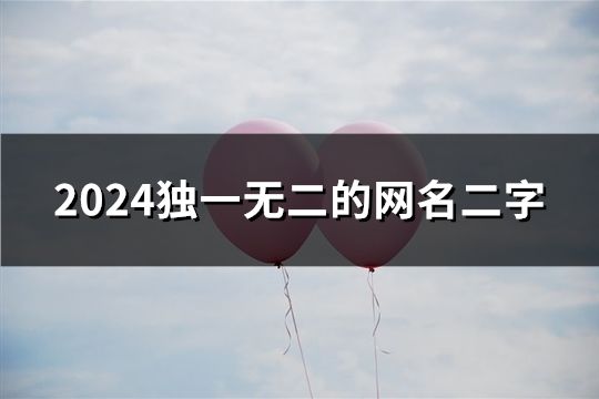 2024独一无二的网名二字(精选75个)