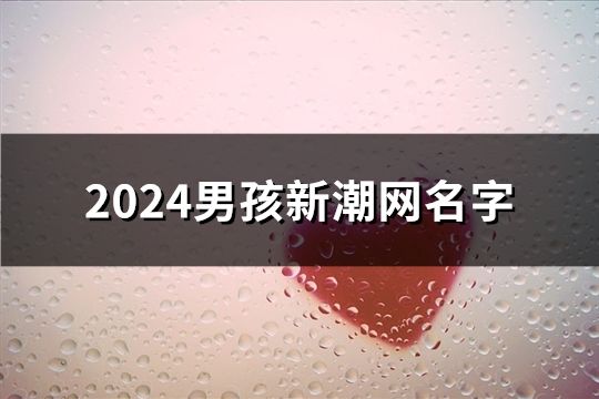 2024男孩新潮网名字(166个)