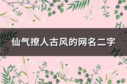 仙气撩人古风的网名二字(90个)