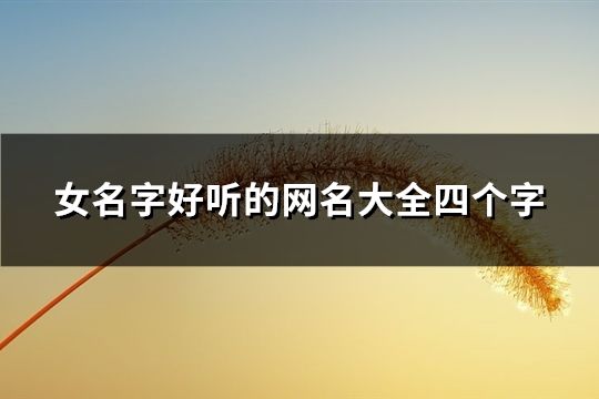 女名字好听的网名大全四个字(共178个)