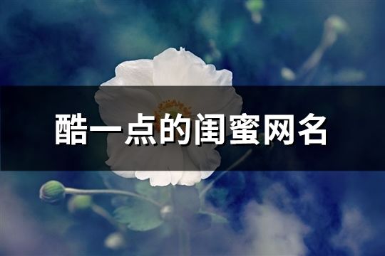 酷一点的闺蜜网名(共83个)