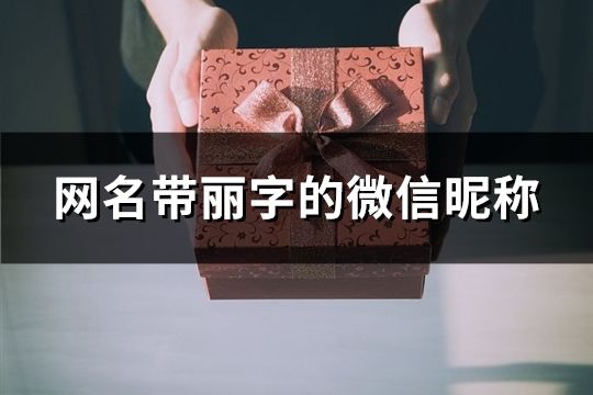 网名带丽字的微信昵称(共119个)