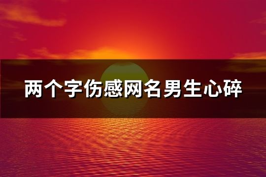 两个字伤感网名男生心碎(精选134个)