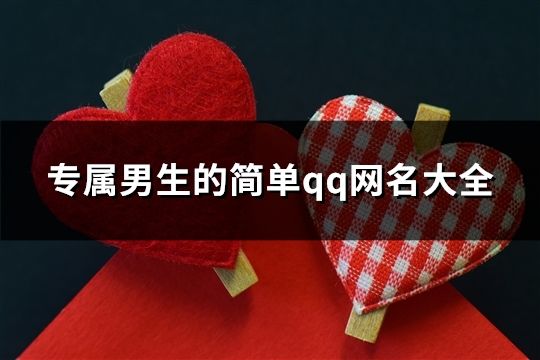 专属男生的简单qq网名大全(精选81个)