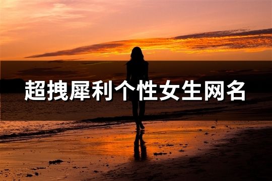 超拽犀利个性女生网名(140个)