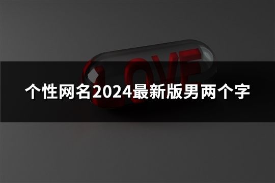 个性网名2024最新版男两个字(共108个)