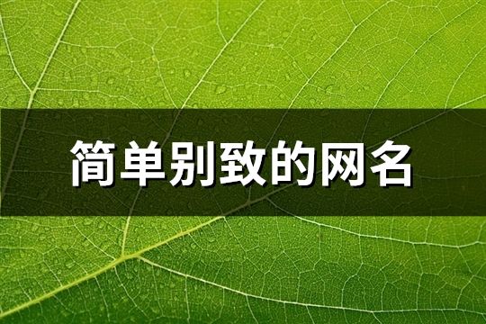 简单别致的网名(共210个)