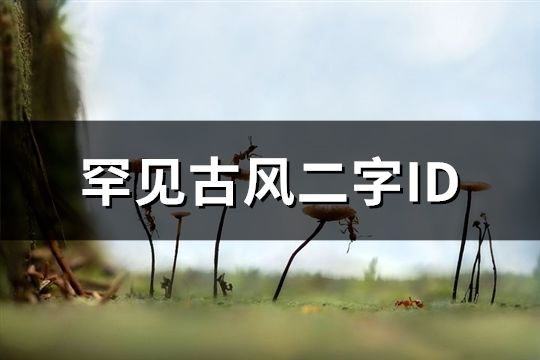 罕见古风二字ID(共489个)