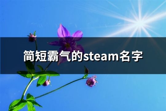 简短霸气的steam名字(205个)