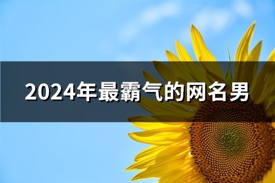 2024年最霸气的网名男(169个)