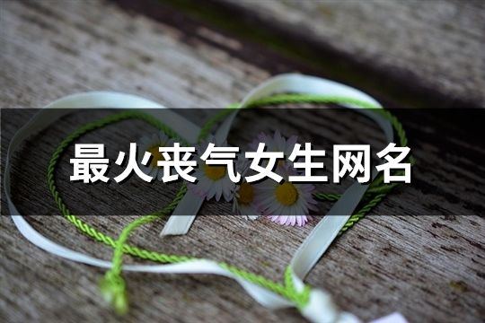 最火丧气女生网名(精选138个)