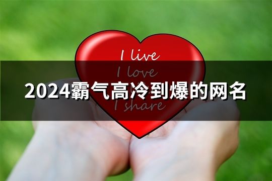 2024霸气高冷到爆的网名(精选63个)