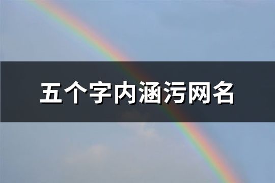 五个字内涵污网名(897个)