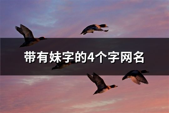 带有妹字的4个字网名(28个)