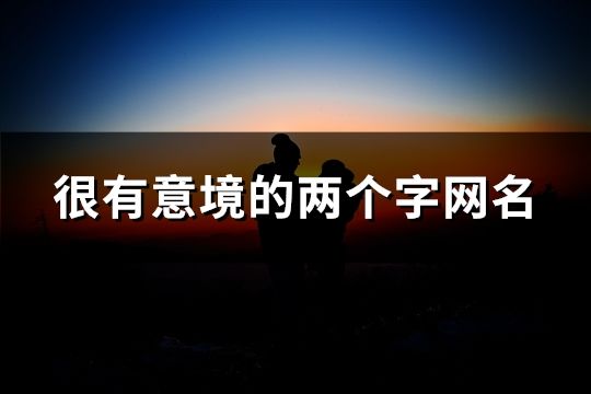 很有意境的两个字网名(精选810个)