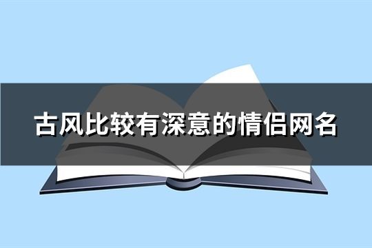 古风比较有深意的情侣网名(共393个)