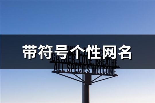 带符号个性网名(共428个)