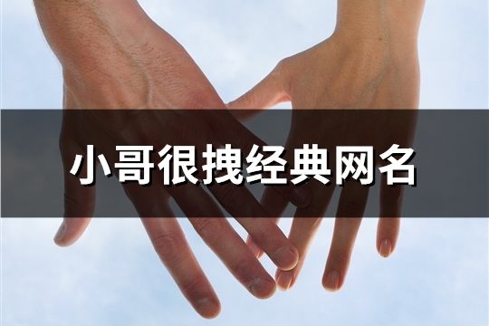 小哥很拽经典网名(精选575个)