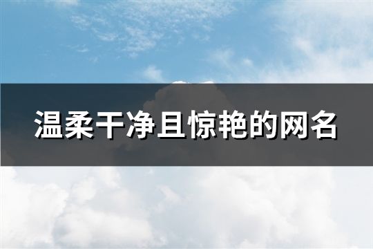 温柔干净且惊艳的网名(精选402个)